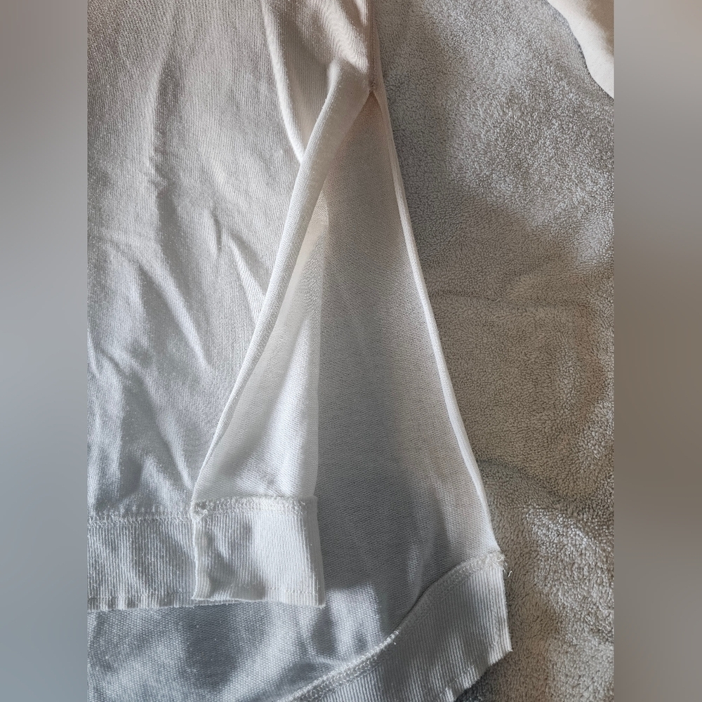 Z SUPPLY Beige White Ombré Sweatshirt Top Size S Soft Cotton Blend Pullover - Picture 4 of 12